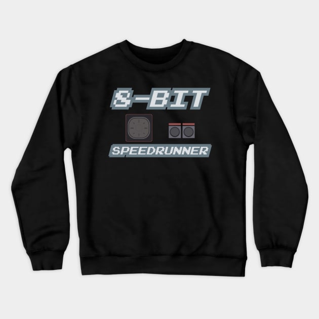 8-Bit Speedrunner Crewneck Sweatshirt by PCB1981